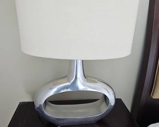 Mid-Century Modern Sculptural Metal Table Lamp