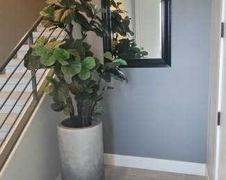 Faux Plant & Mirror