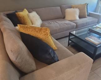 Modern Sectional Sofa with Track Arms
