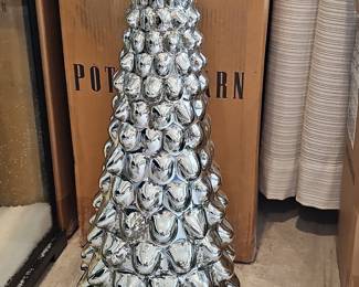 Pottery Barn Mercury Glass Pinecone Christmas Tree