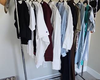 Women's Apparel and Accessories on Garment Rack