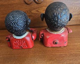 Little Joe and Little Fats Cast Iron Mechanical Banks