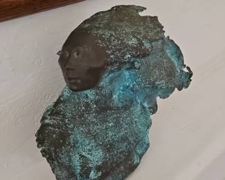 Bronze Abstract Bust Sculpture by Justin