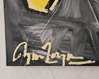 Abstract Jazz Musician Painting