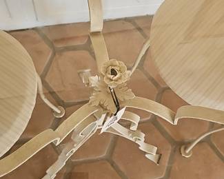Antique Wrought Iron Ice Cream Parlor Bistro Set