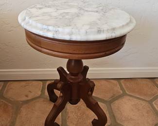 Victorian Marble Top Pedestal Table