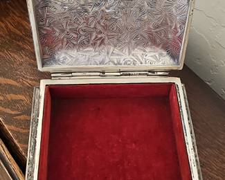 Art Deco Metal Dog Jewelry Box by Weidlich Brothers