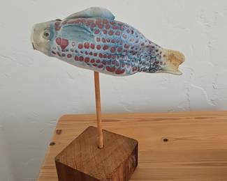 Ceramic Fish Sculpture in the Style of Sergio Bustamante