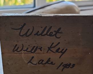 Vintage Hand-Carved Wooden Willet Shorebird Decoy