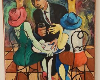 Sam Rigling "Making a Move" Oil Painting