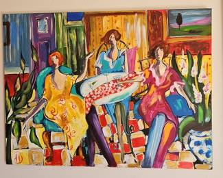 Three Women at a Cafe