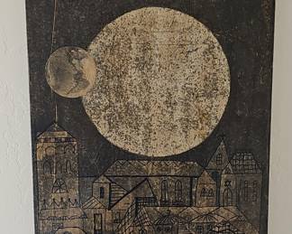 Mid-Century Modern Mixed Media Wall Art