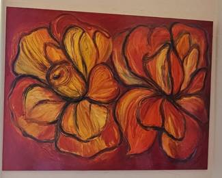 Patti Fox Original Floral Oil Painting