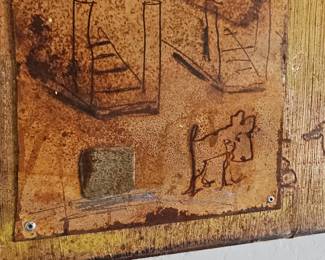 Mixed Media Metal Wall Art Panel