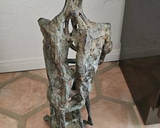 Abstract Bronze Sculpture of Embracing Figures by Gerard Koch