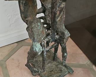 Abstract Bronze Sculpture of Embracing Figures by Gerard Koch