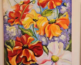 Floral Oil Painting by Heather Roddy