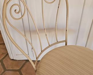 Antique Wrought Iron Ice Cream Parlor Bistro Set