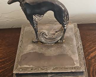 Art Deco Metal Dog Jewelry Box by Weidlich Brothers
