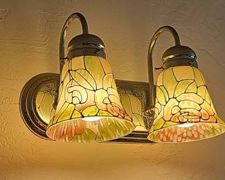 Meyda Tiffany Cabbage Rose Two-Light Vanity Fixture