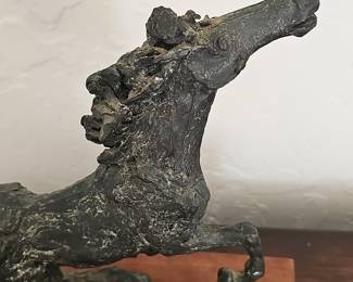 Bronze Running Horse Sculpture by Schnader