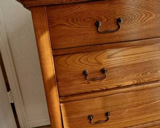 Victorian Oak Dresser with Mirror