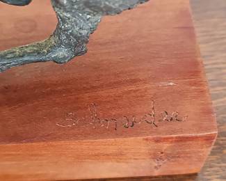 Bronze Running Horse Sculpture by Schnader
