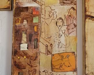 Mixed Media Metal Wall Art Panel