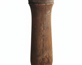 Antique Hand-Carved Wood Column Pedestal