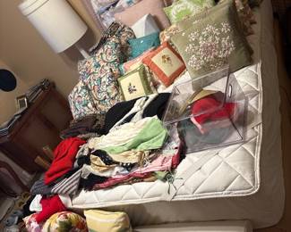 Designer pillows, and scarves