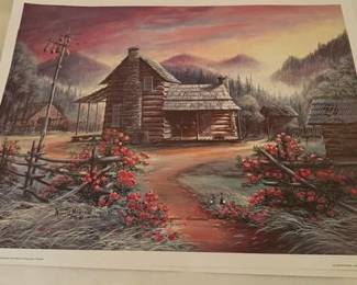 Cabin in the hills Print