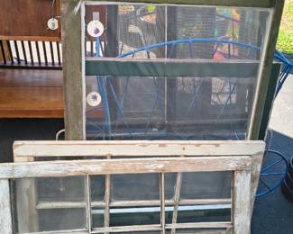Miscellaneous windows and screens some with missing glass panes