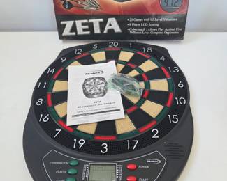 Lot #B10 - Halex Zeta Electronic Dartboard with LCD Scoring and Cybermatch Technology