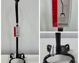 Lot #B167 - Equate Mobility Quad Cane with Adjustable Height and 300 lb Weight Capacity