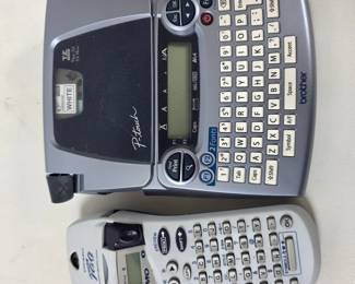 Lot #B153 - Brother P-touch Label Maker with Dymo LetraTag LT-100H Handheld Label Maker