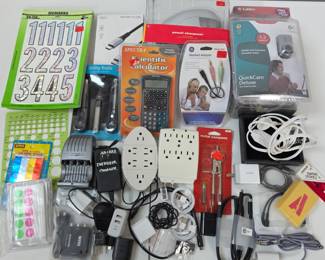 Lot #B159 - Labtec Webcam 2200, Logitech QuickCam Deluxe 1.3MP, Scientific Calculator & Electronic Accessories + More!