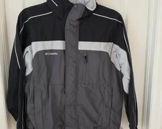 Lot #B200 - Columbia Sportswear Men's Medium Interchange Waterproof Jacket Grey & Black