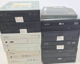 Lot #B51 - Lot of MSI, LG, Micro Advantage PATA and SATA Internal DVD CD RW Drives Optical Drives