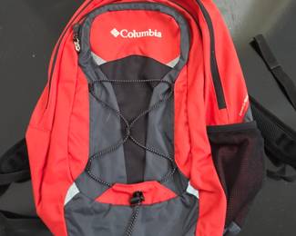 Lot #B178 - Columbia Red and Gray Outdoor Backpack - Durable, Spacious, and Lightweight