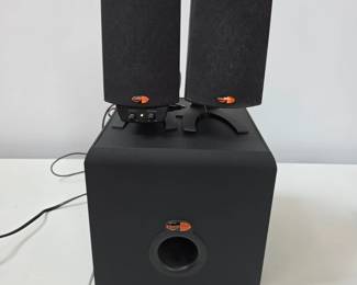 Lot #B131 - Klipsch THX Lucasfilm Powered Subwoofer and Satellite Speakers - High Performance Audio System