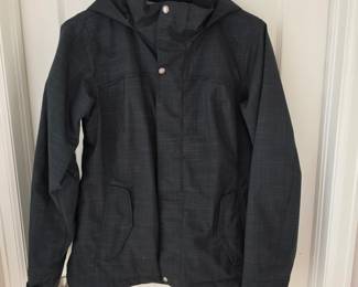 Lot #B194 - Burton Dry Ride Large Dark Gray Patterned Waterproof Snowboard Jacket with Hood