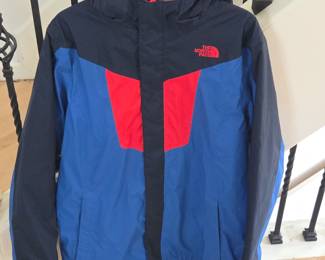 Lot #B186 - The North Face HyVent XL Boys Blue Red Black Waterproof Jacket Outdoor Coat