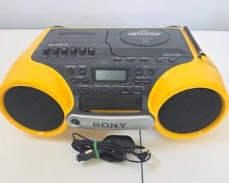Lot #B11 - Sony ESP Sports Water Resistant CD Radio Cassette-Corder CFD-980 Boombox