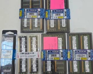 Lot #B65 - Lot of A-Tech & Dell Memory Kits. DDR PC3200, PC2100, PC2700, DDR2 PC2-3200 + More