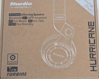 Lot #B81 - Bluedio Hurricane T2S Turbine Bluetooth 4.1 Headphones with Ultra-Big 57mm Speakers & 40hr Playtime