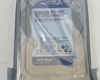 Lot #B76 - Western Digital WD Blue 500GB SATA 6Gb/s Internal PC Hard Drive WD5000AZRZ