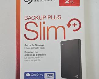 Lot #B56 - Seagate Backup Plus Slim 2TB Portable External Hard Drive