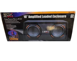 Lot #B122 - SDX Pro Audio PK11210 10" Amplified Loaded Enclosure with Dual Polypropylene Woofers 1000W Max Power