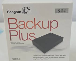 Lot #B54 - Seagate Backup Plus 5TB USB 3.0 External Desktop Drive for PC & Mac
