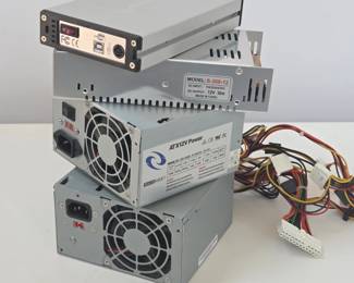 Lot #B52 - Acomdata USB Ext Drive Enclosure, Raidmax RX-380K ATX12V Power Supply, S-360-12 12V 30A Pwr Supply, & Bestec ATX-300